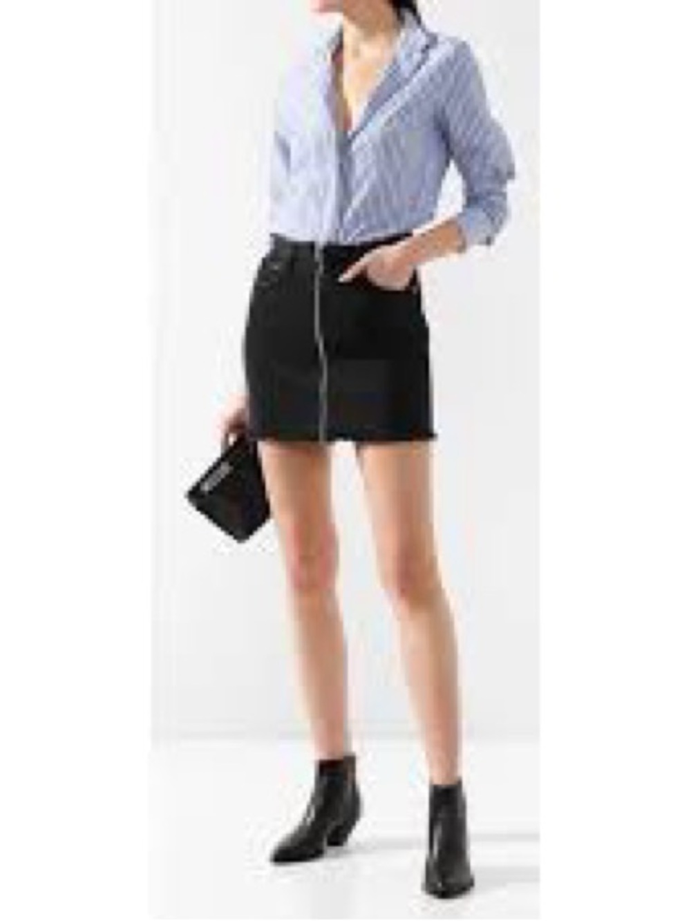 Rag & Bone Anna Denim Skirt “Clean Raven" NWT size 26